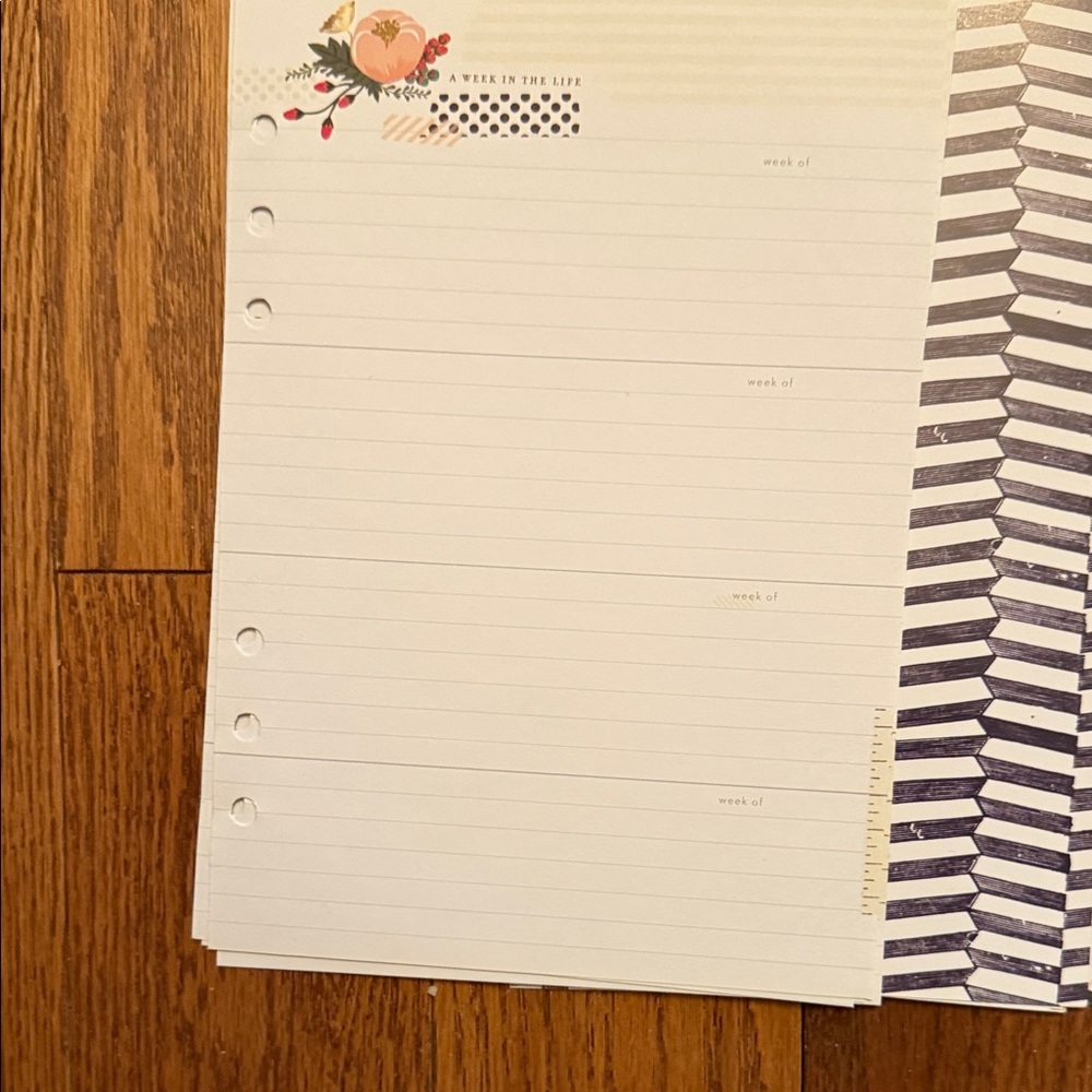 Cream and Blue Planner with Inserts - Picture 10 of 17